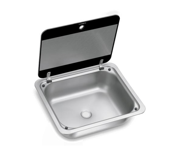 Fregadero Rectangular con Tapa de Cristal SNG 4133