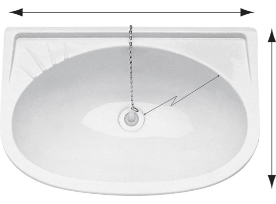 Fregadero-Lavabo Recto de Plastico Plastimo