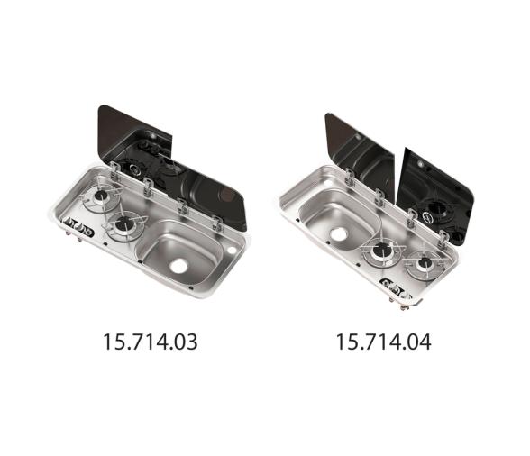 Fregadero y Cocina Empotrable 2 Fuegos