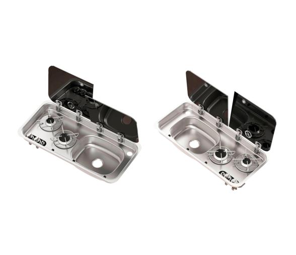 Fregadero y Cocina Empotrable 2 Fuegos