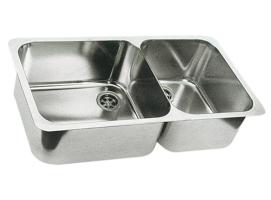 Double Sink stainless steel 600x320 mm