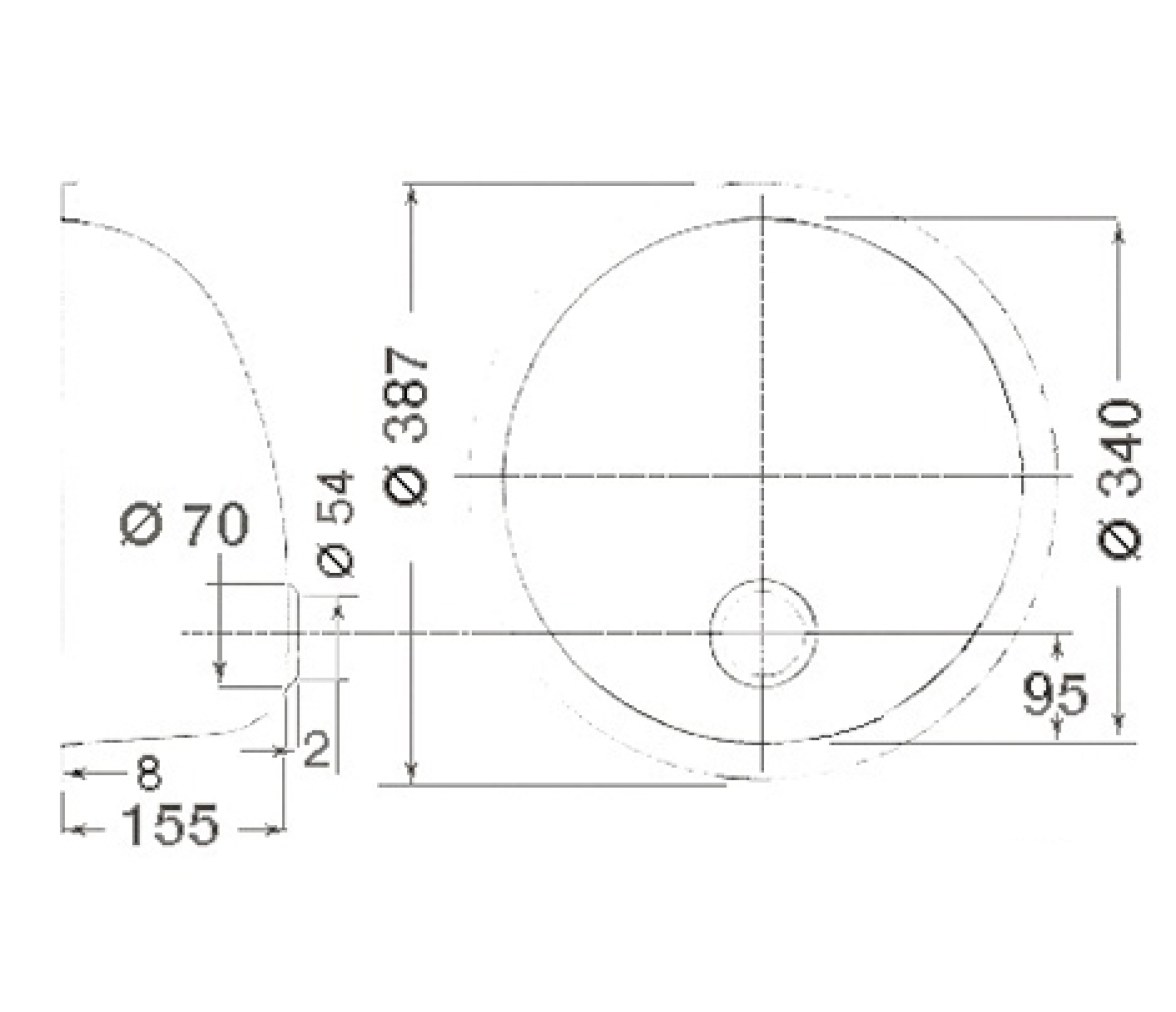 Fregadero circular acero inox
