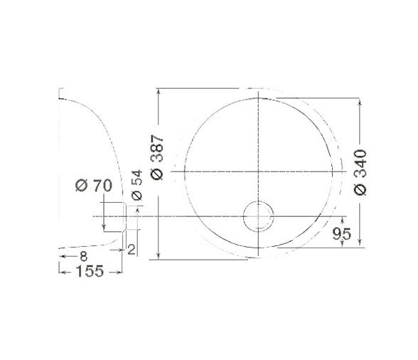 Fregadero circular acero inox