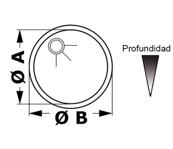 Fregadero Inox Redondo Fondo Recto