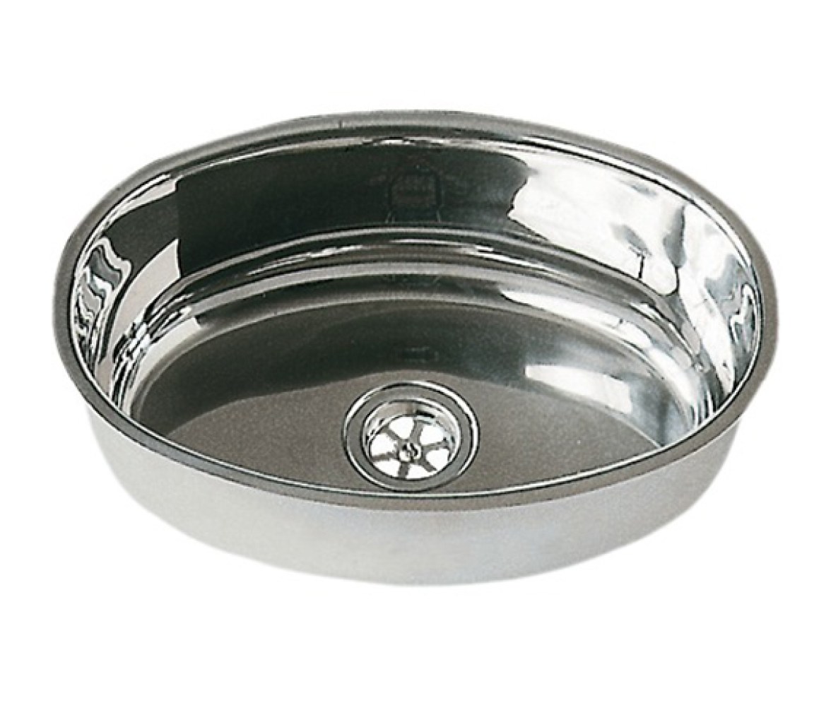 Fregadero oval acero inox 265x390 mm