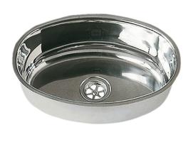Fregadero oval acero inox 265x390 mm