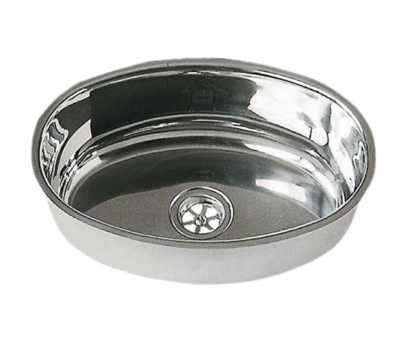 Fregadero oval acero inox 265x390 mm