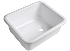 Rectangular sink made white polished plexiglas