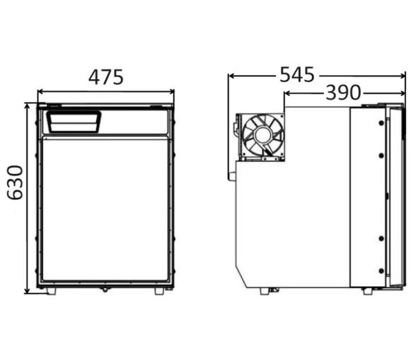Frigo° Nevera panel frontal Clean Touch 80L