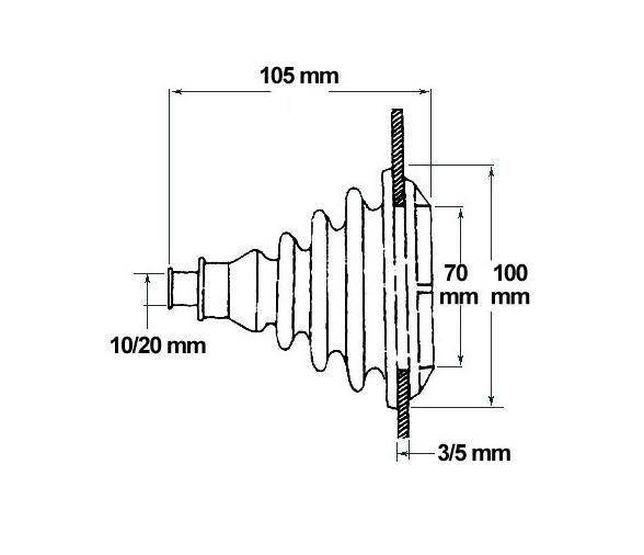Fuelle Caucho 105 mm