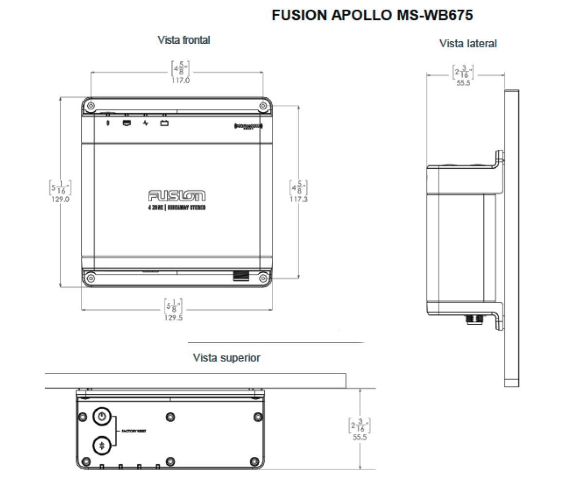 Fusion Reproductor Nautico Oculto Apollo MS-WB675
