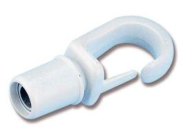 White Self-Tailing Snap Hook for Shock Cord