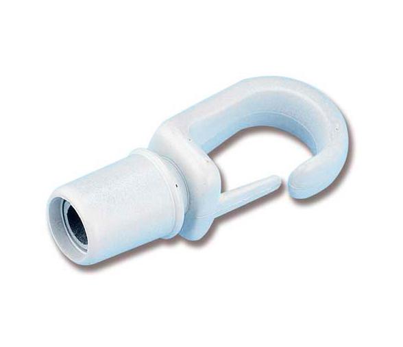 Gancho Blanco Automatico para Cabo Elastico