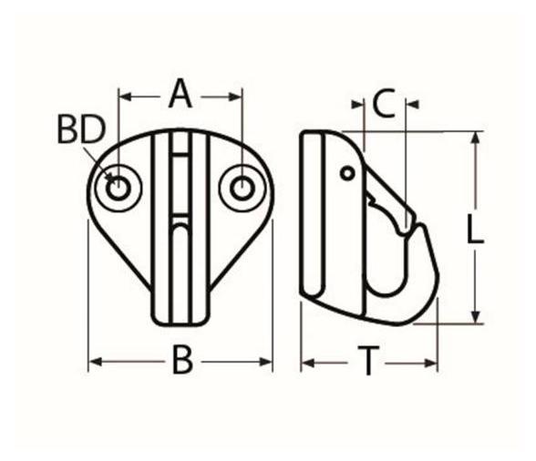Gancho con Cierre a Presión