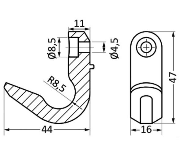 Gancho de Alta Resistencia Inox