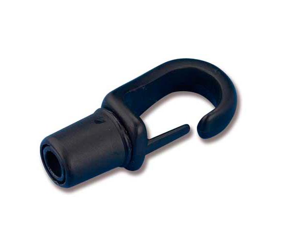 Gancho Negro Automatico para Cabo Elastico