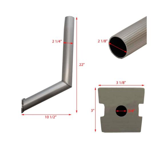 Garelick  Pedestal Montaje Lateral Inox