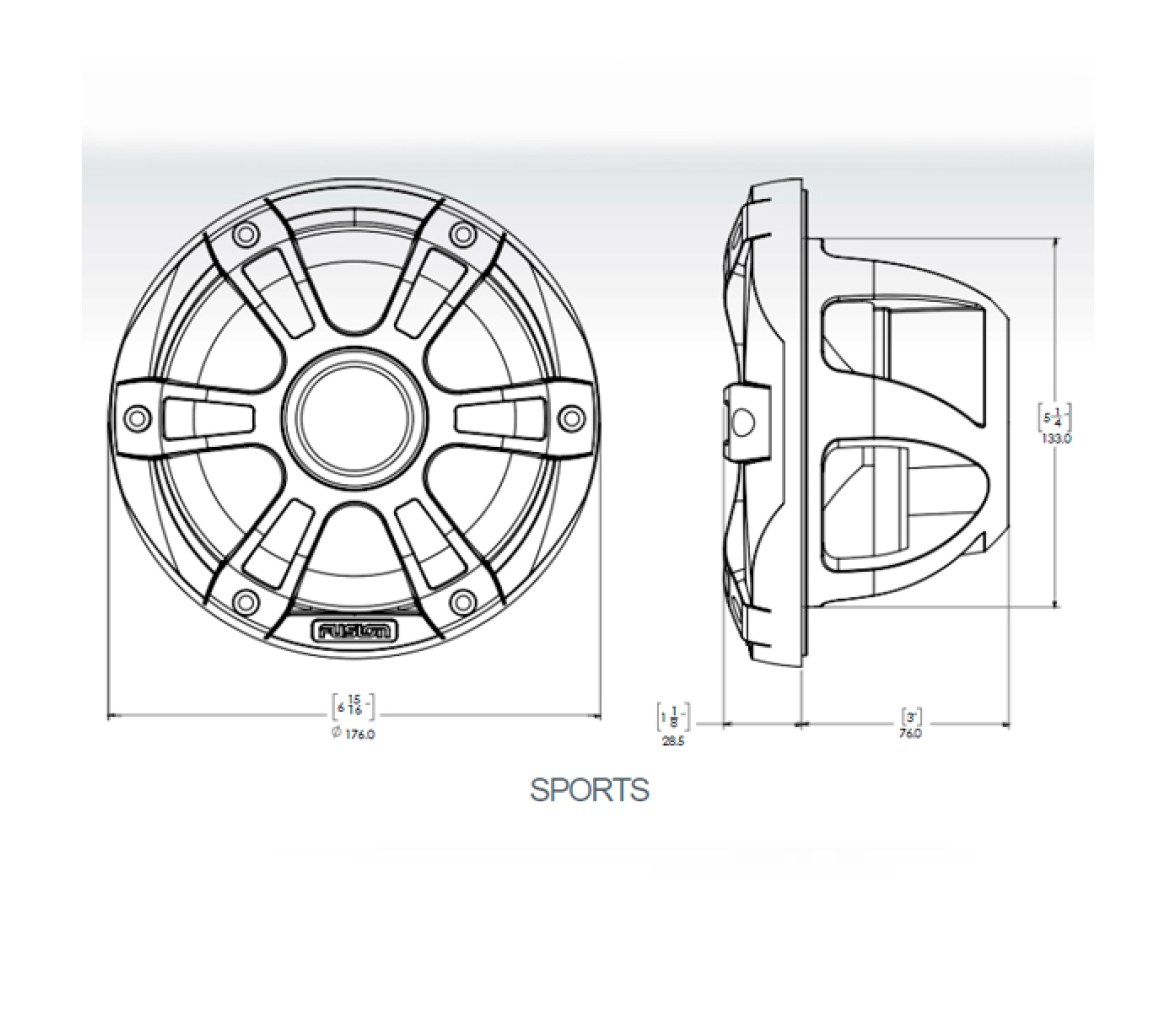 Altavoces Deportivos Coaxiales de 6,5" Fusion Signature Series 3i