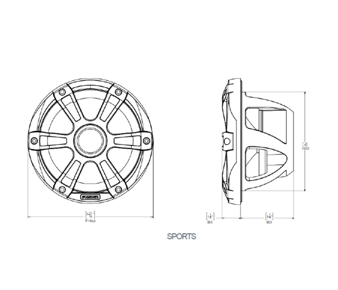 Altavoces Deportivos coaxiales de 7,7" Con Luz Fusion Signature Series 3i