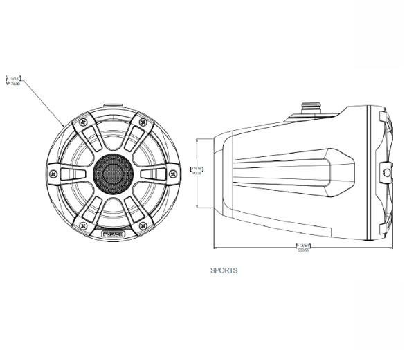 Altavoces náuticos Wake Tower con LED Fusion Signature Series 3i