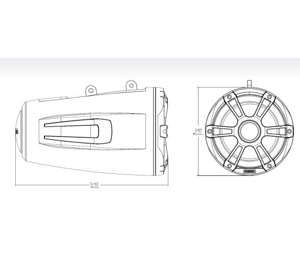 Garmin Altavoces Wake Tower Blanco y Cromado Sport 8,8" Con iluminacion LED CRGB