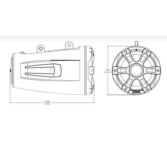 Fusion Altavoces Wake Tower Blanco Sport 6,5" Con iluminacion LED CRGB