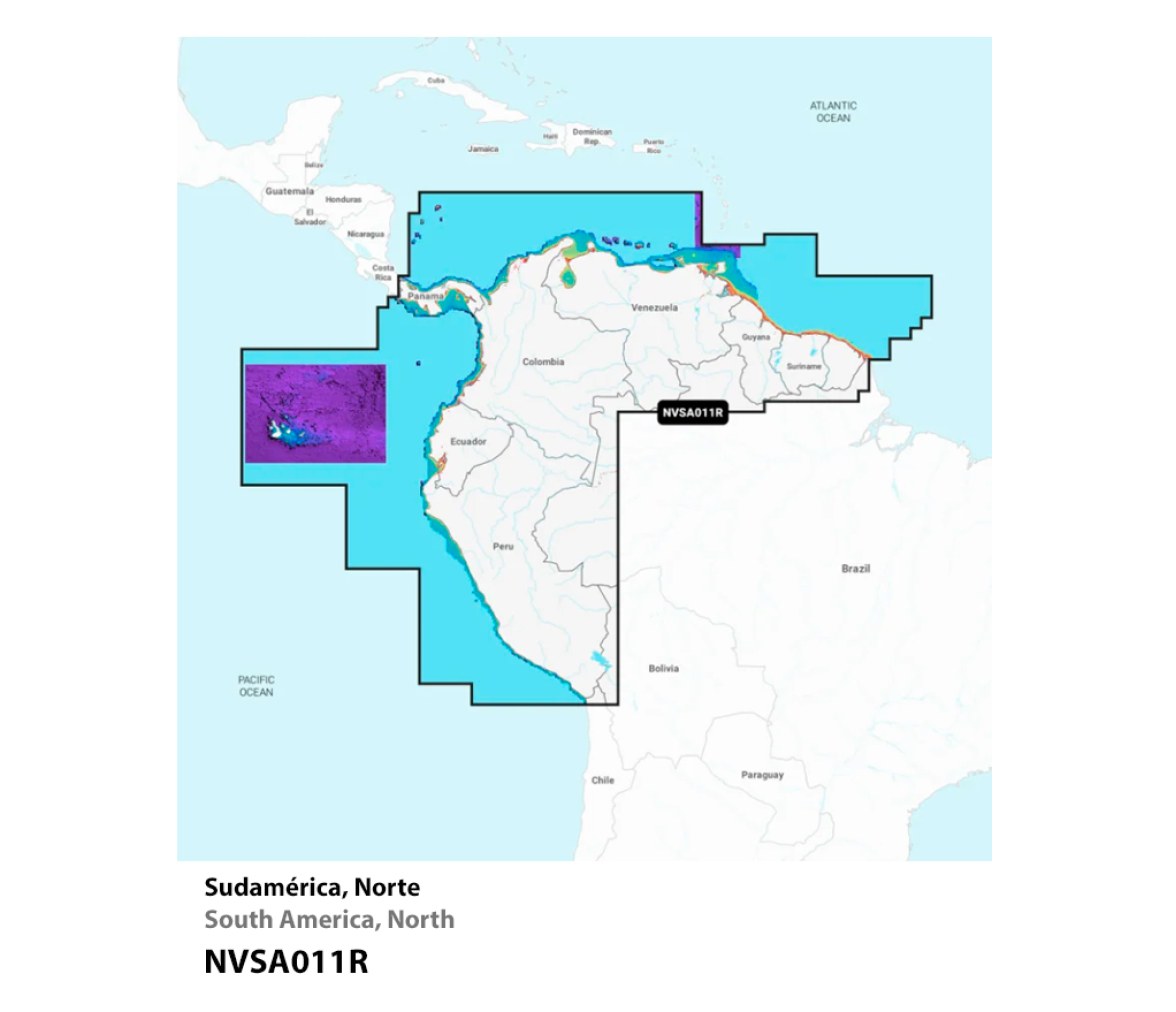 Garmin Cartografía Navionics+ Vision Regular Sudamérica