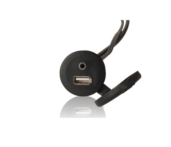Fusion Conector para montaje en panel USB y conector AUX de 3,5 mm