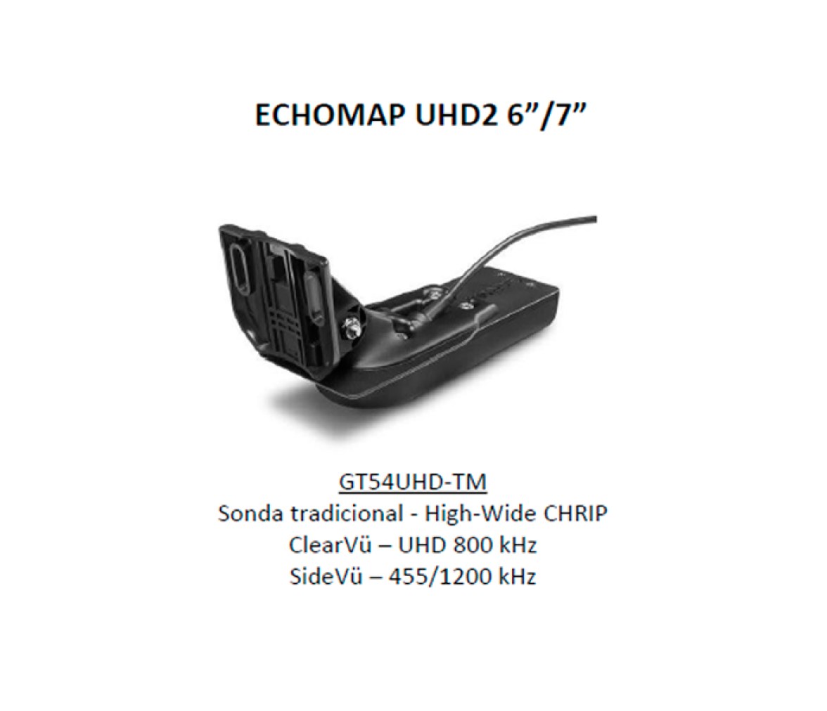Garmin Plotters ECHOMAP UHD2 de 7", 72sv con Transductor GT54