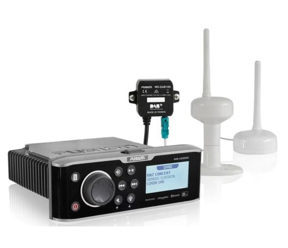 Fusion Receptor DAB náutico con antena