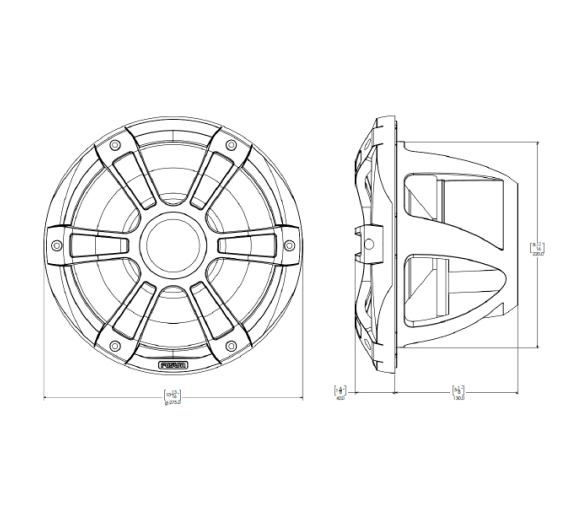 Subwoofer Deportivo Nautico 10" Fusion Signature Series 3i