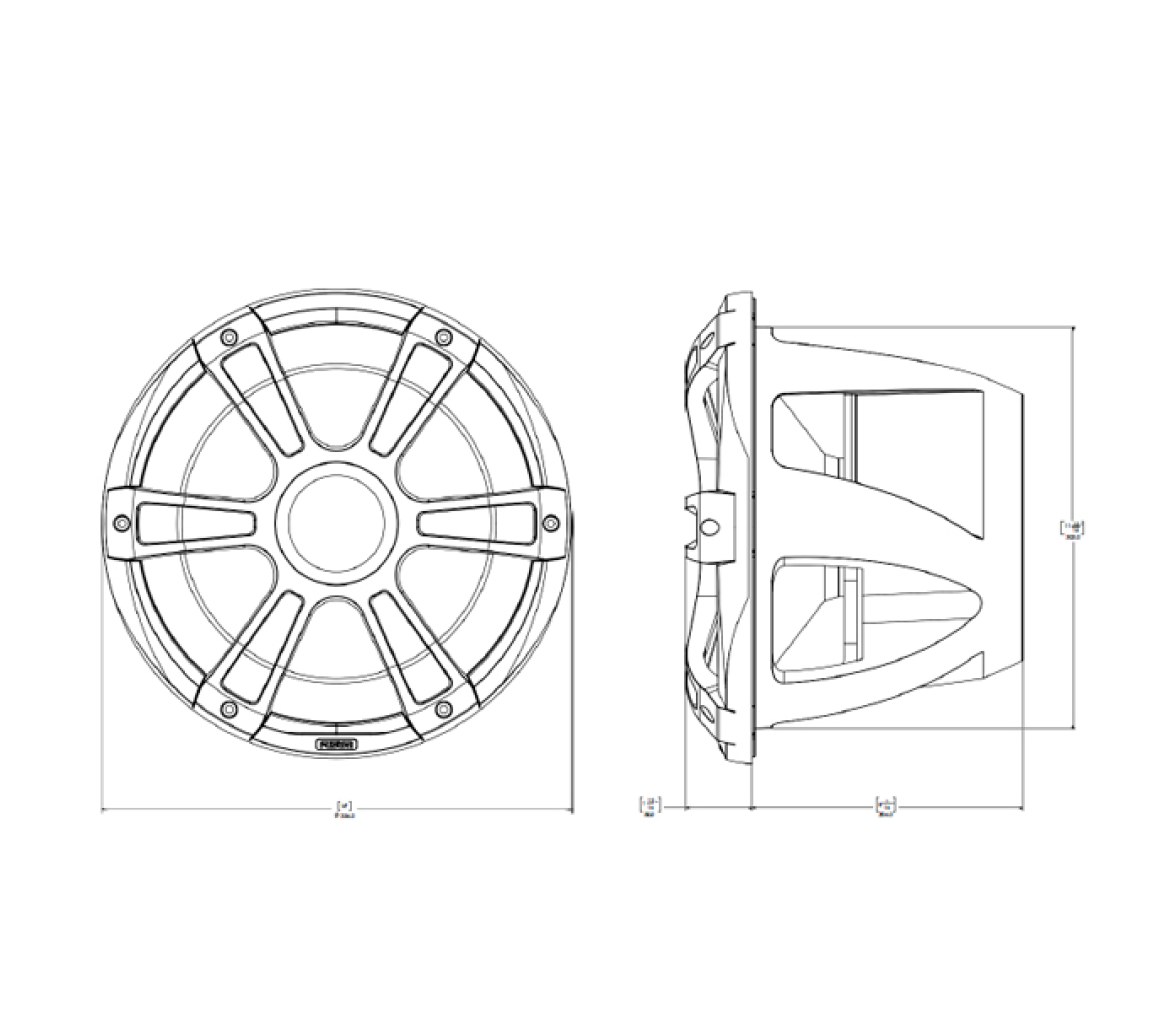 Subwoofer Deportivo Nautico 12" LED Fusion Signature Series 3i