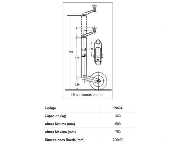 Gato Remolque con Manivela Lalizas