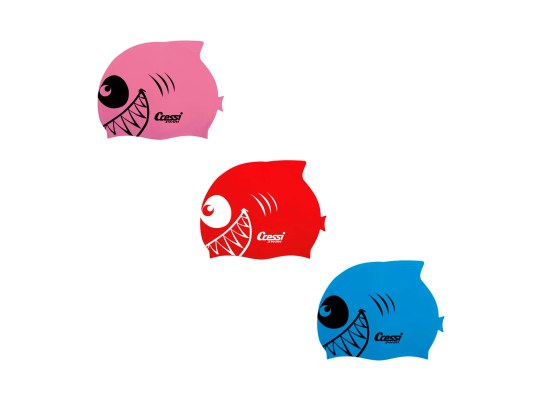 Junior Shark Silicone Swim Cap
