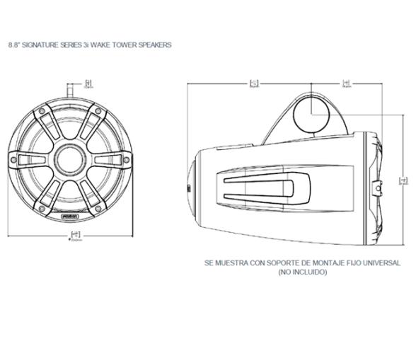 Altavoces Deportivos 8,8" Wake Tower Fusion Signature Series 3i
