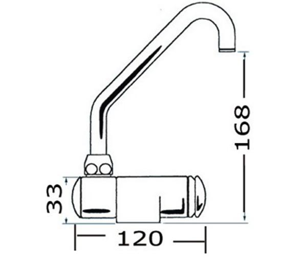 Grifo Abatible Mezclador agua fria caliente Boquilla alta