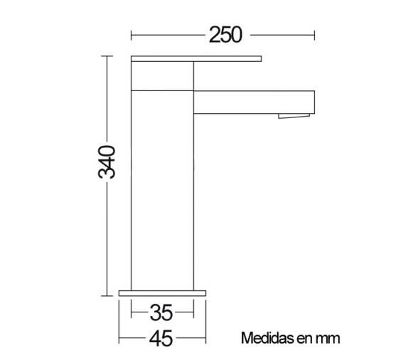 Grifo Alto para Lavabo de Laton Cromado