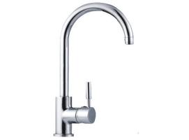 Swivelling Curve mixer for kitchen sinks