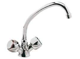 Grifo giratorio mezclador agua caliente fria con orificio simple