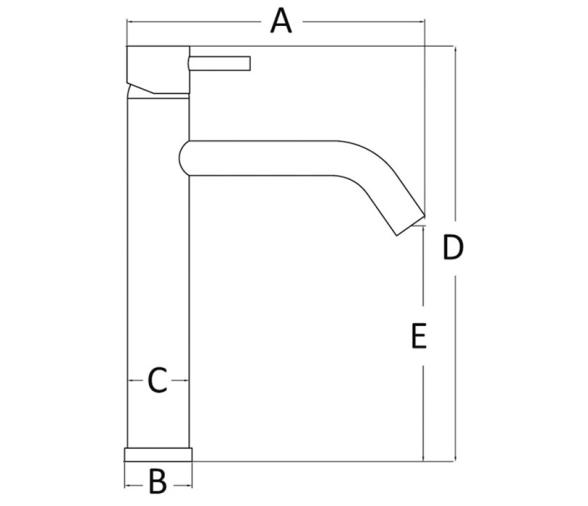 Grifo Largo para Lavabo Jessy Laton Cromado