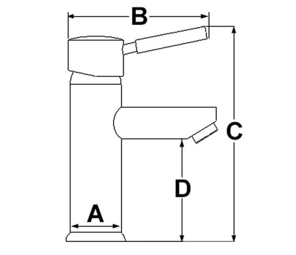 Grifo Lavabo giratorio Diana cerámico cuello corto