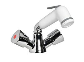 Grifo mezclador agua caliente fria con orificio simple