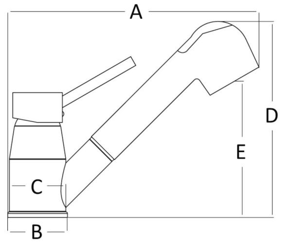 Grifo mezclador giratorio Diana cerámico extraible