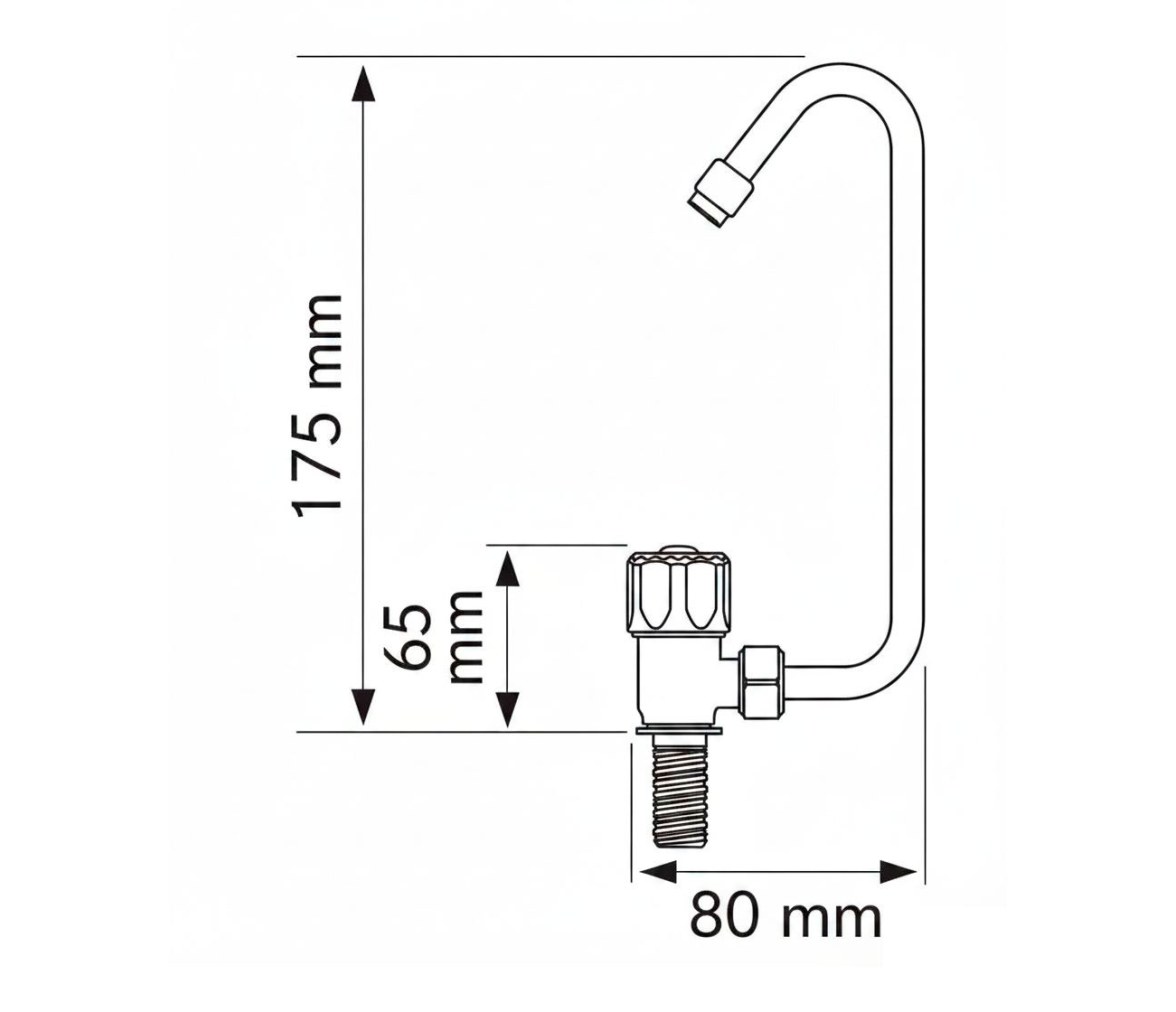 Grifo Monomando Agua Fria Orientable y Ocultable Laton Cromado