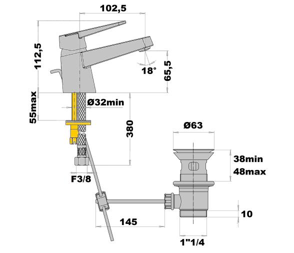 Grifo Monomando modelo VENTUS