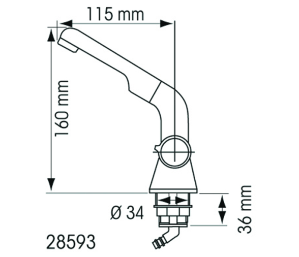 Grifo Mezclador Orientable Blanco Plastimo