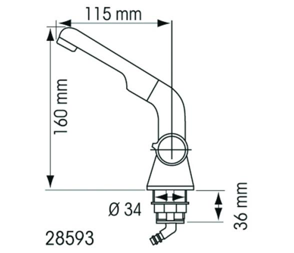 Grifo Mezclador Orientable Blanco Plastimo
