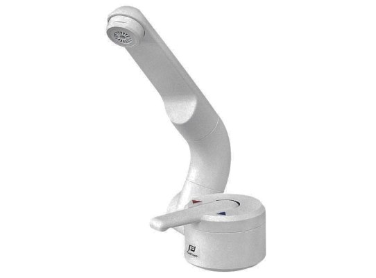 Grifo Monomando Blanco Orientable Plastimo