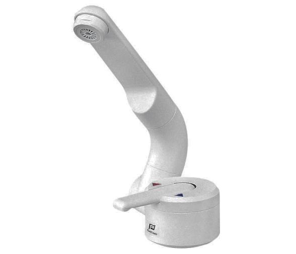 Grifo Monomando Blanco Orientable Plastimo