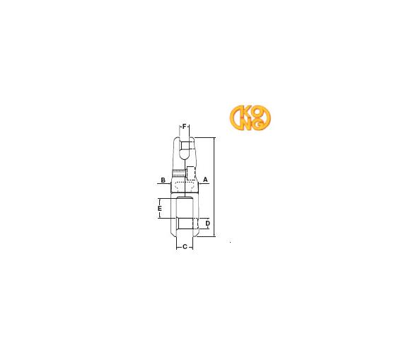 Grillete Ancla Giratorio Inox 316 Kong